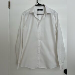 Gucci Men’s White Dress Button Down Shirt. Men size Approx 16, Large.